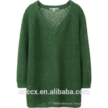 Suéter de lino con cuello en V 15STC2201